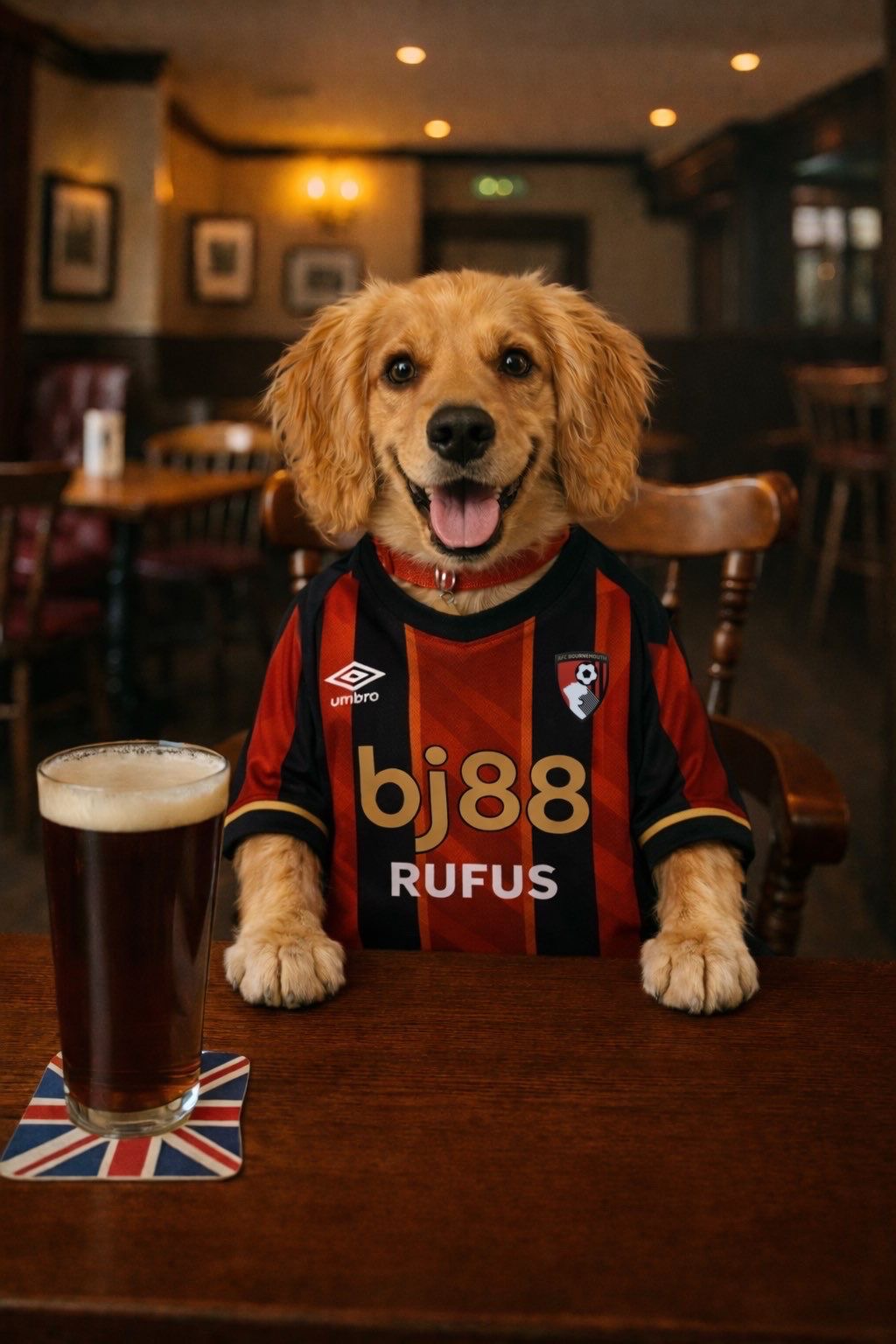 Footy Fan in Pub Portrait