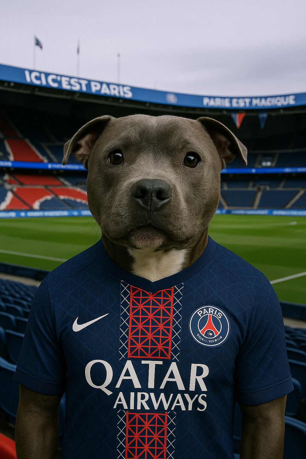 Footy Fan in Stadium Portrait